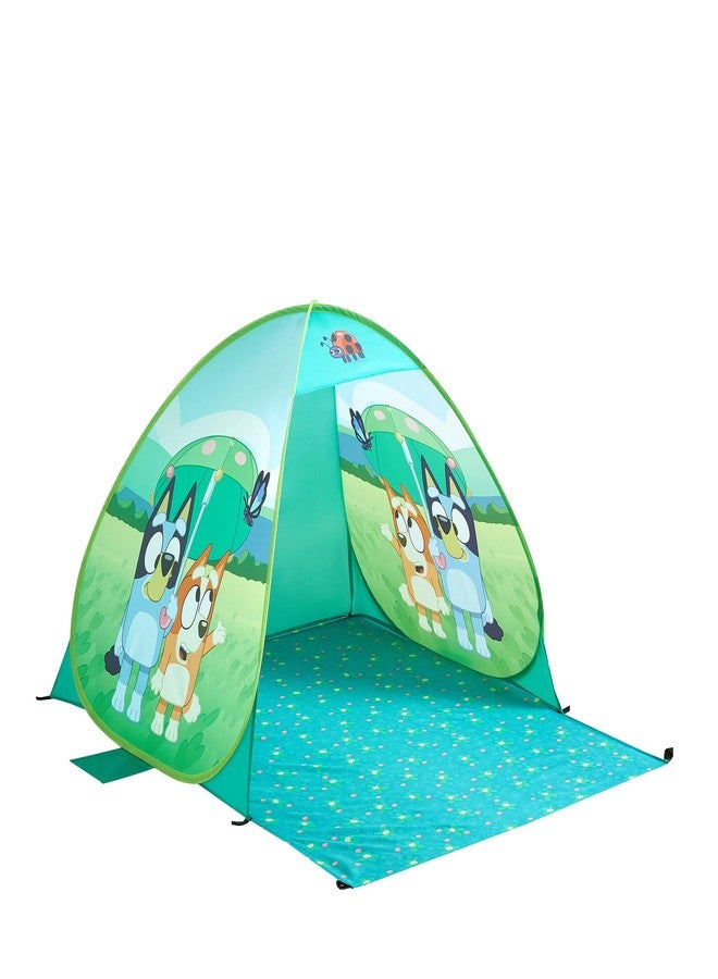 Idea Nuova Bluey Canopy Pop Up Tent for Kids, Outdoor Portable Play Tent with UV Sun Shade, Easy Setup Beach & Backyard Shelter, Includes Carry Bag, Lightweight Kids Outdoor Playhouse & Shade Canopy - Image 1