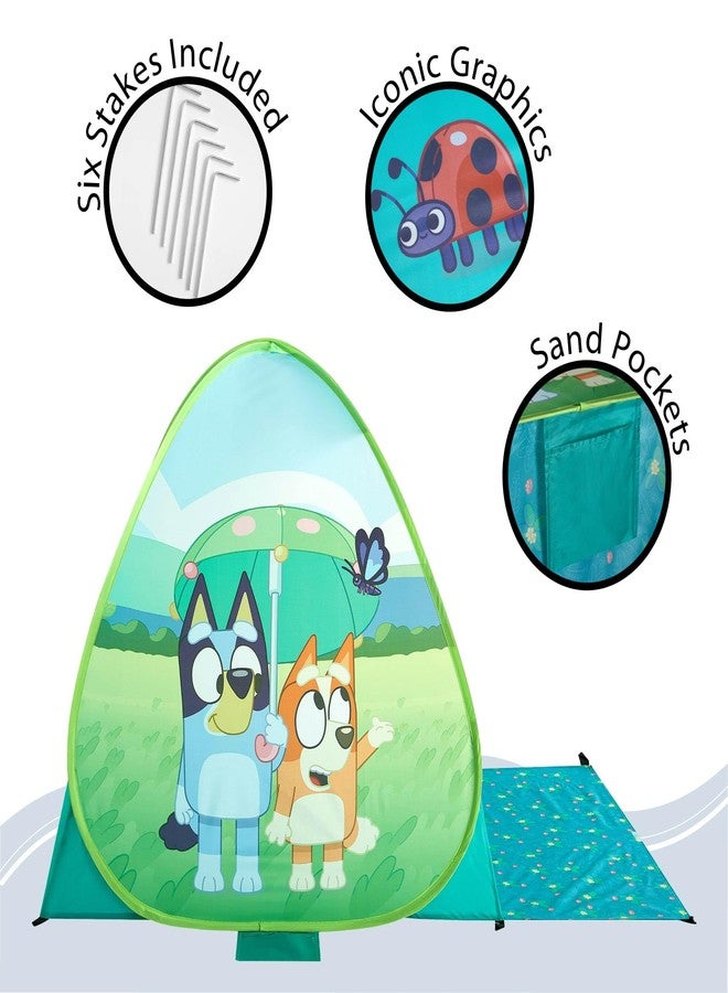 Idea Nuova Bluey Canopy Pop Up Tent for Kids, Outdoor Portable Play Tent with UV Sun Shade, Easy Setup Beach & Backyard Shelter, Includes Carry Bag, Lightweight Kids Outdoor Playhouse & Shade Canopy - Image 4