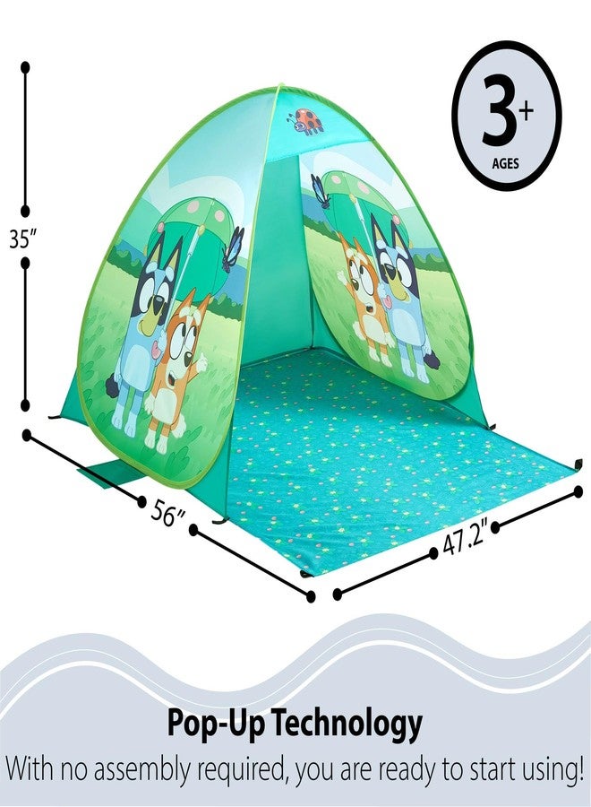 Idea Nuova Bluey Canopy Pop Up Tent for Kids, Outdoor Portable Play Tent with UV Sun Shade, Easy Setup Beach & Backyard Shelter, Includes Carry Bag, Lightweight Kids Outdoor Playhouse & Shade Canopy - Image 3