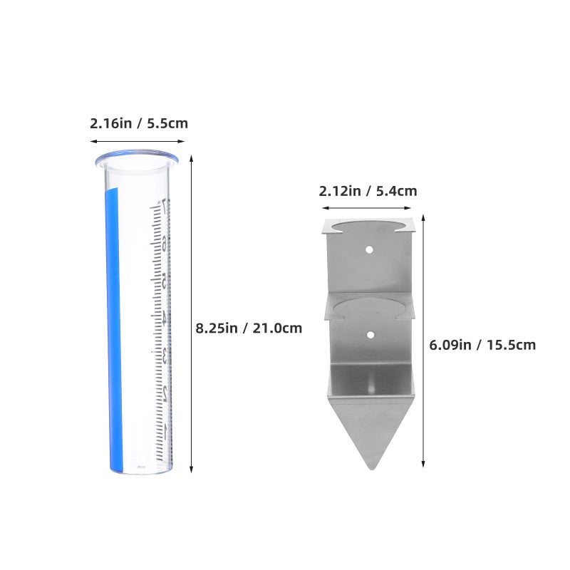 Large Capacity Outdoor Rain Gauge with Metal Stake for Garden Yard Patio and Farm Use - Image 3
