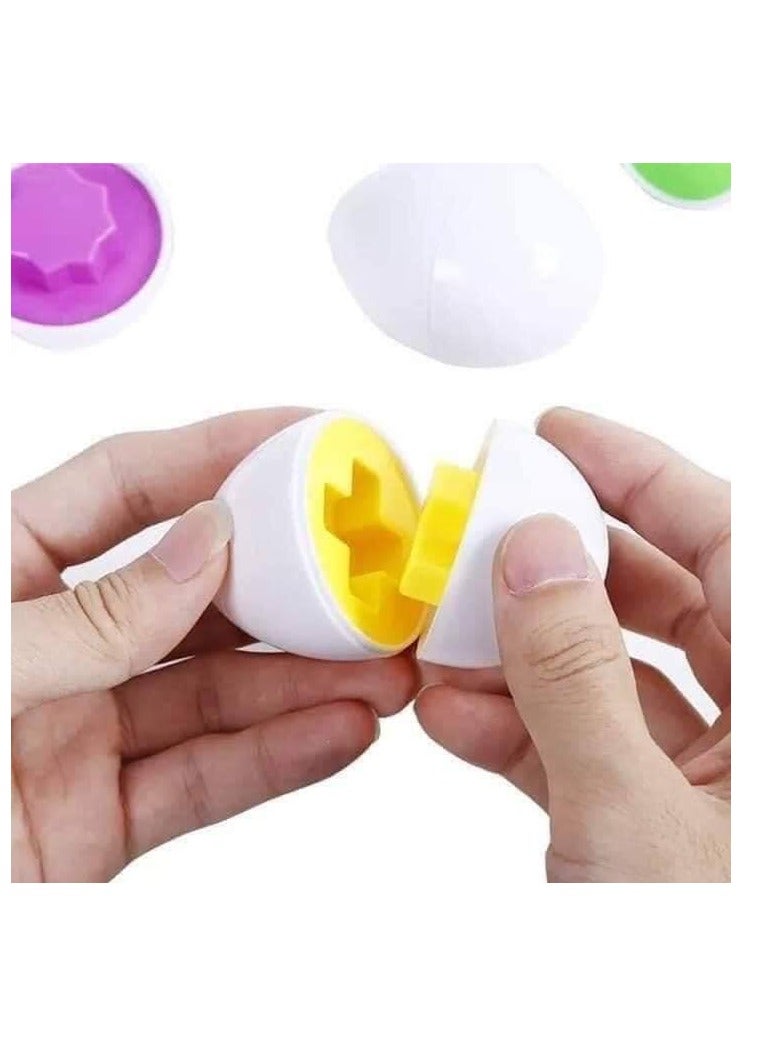 Eggs Matching Different Shapes  6 Eggs  Match Color Or Geometric Shape - Image 4