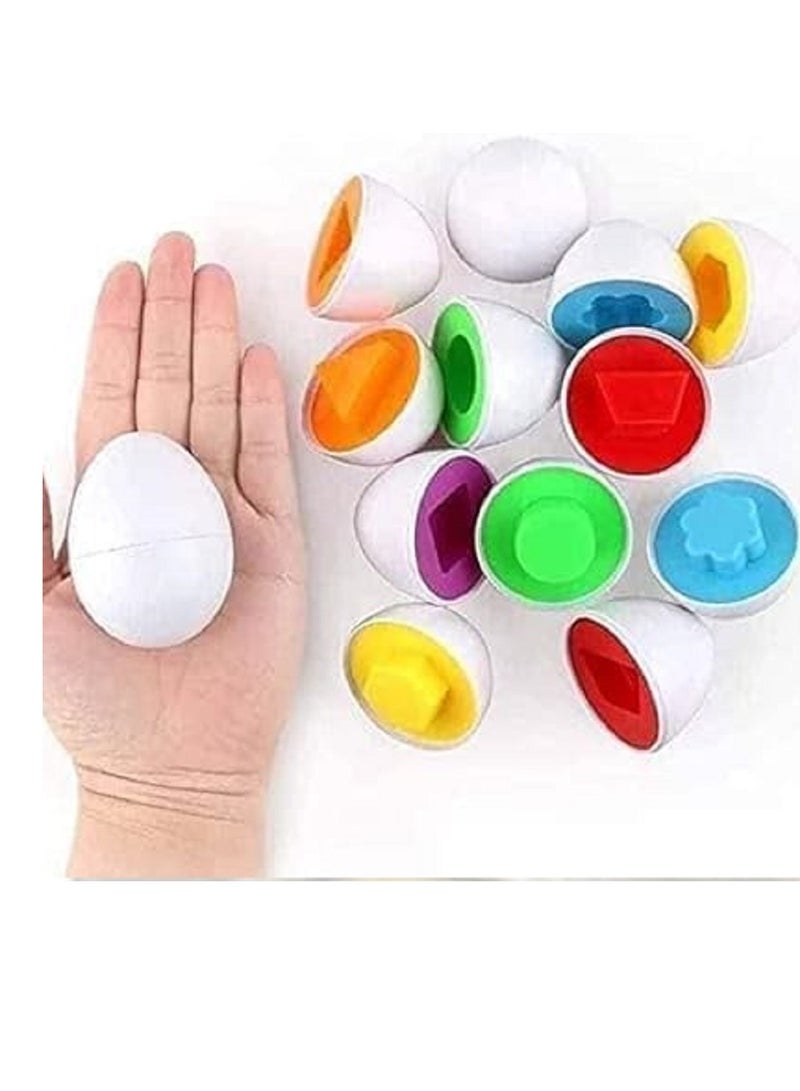 Eggs Matching Different Shapes  6 Eggs  Match Color Or Geometric Shape - Image 2