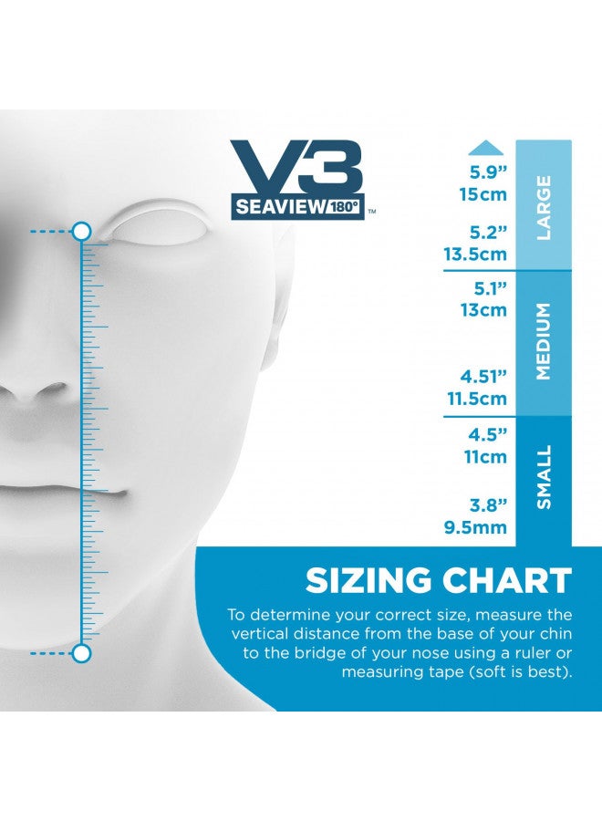 Seaview 180 V3 Full Face Snorkel Mask Adult- The V3 is The Perfect Snorkeling Gear for Adults- Diving Mask with 180 Panoramic Viewing. Patented Flowtech- Scuba Mask Up to 600% Easier Breathing - Image 4