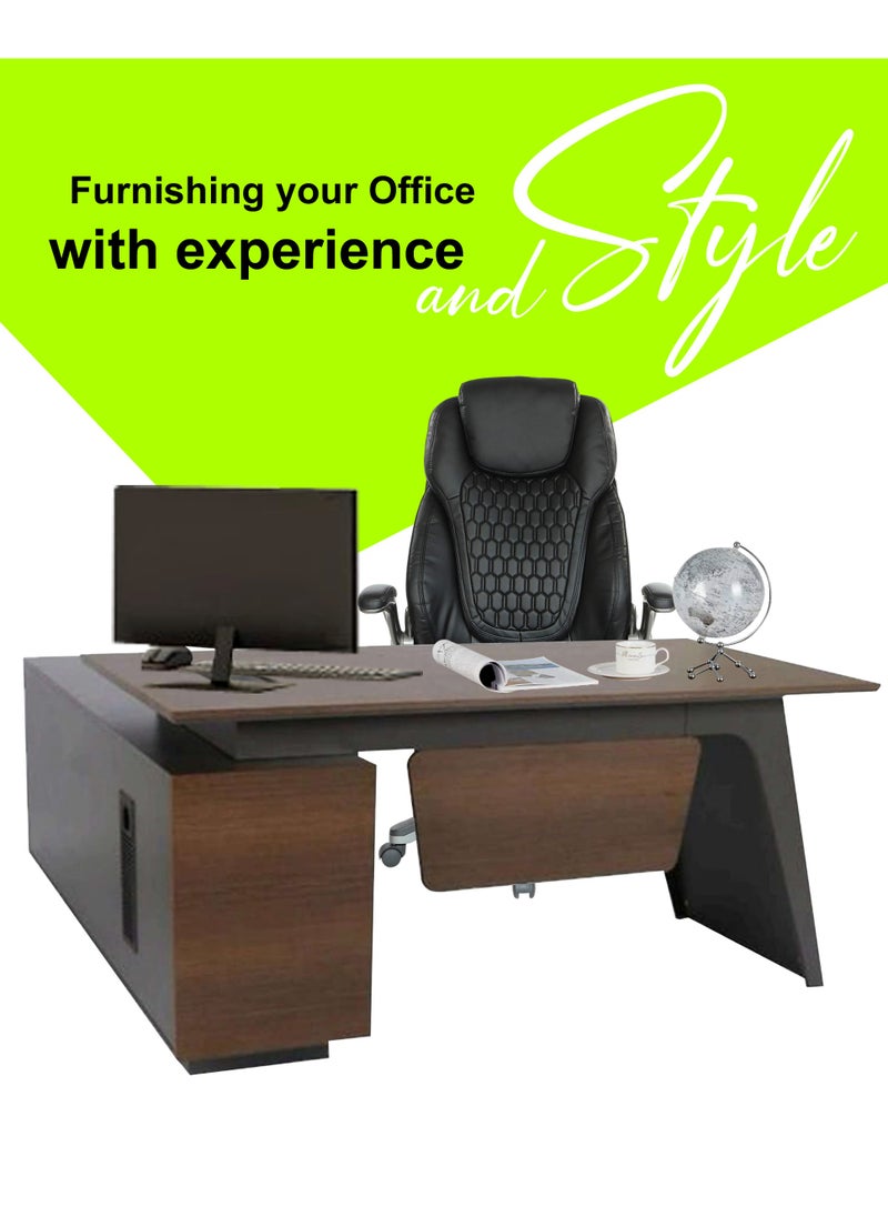 Living - L Shape Office Desk Computer Table Or Study Table With Drawer 160*80*75 CM - Image 1