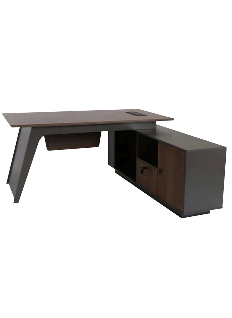 Living - L Shape Office Desk Computer Table Or Study Table With Drawer 160*80*75 CM - Image 1