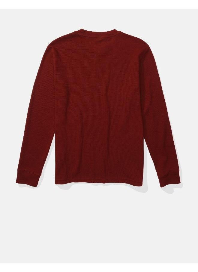 American Eagle AE Long-Sleeve Logo Graphic Thermal T-Shirt  - Image 4