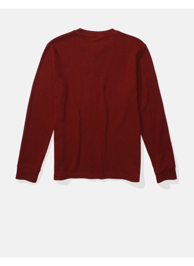 American Eagle - AE Long-Sleeve Logo Graphic Thermal T-Shirt - Image 1