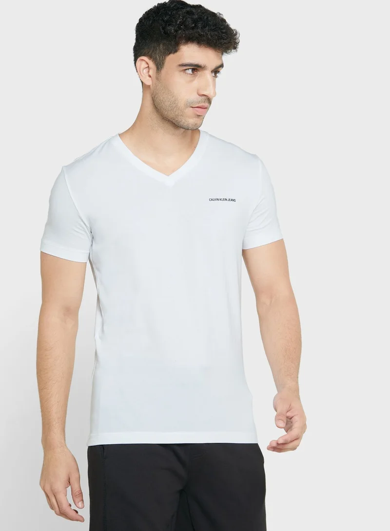 CALVIN KLEIN Logo Pocket Crew Neck T-Shirt