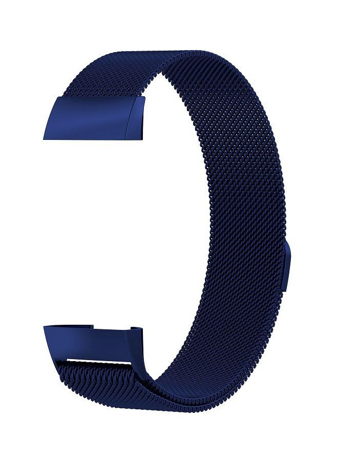 NIBEMINENT Magnet Wrist Strap For Fitbit Charge 3 Blue  - Image 1