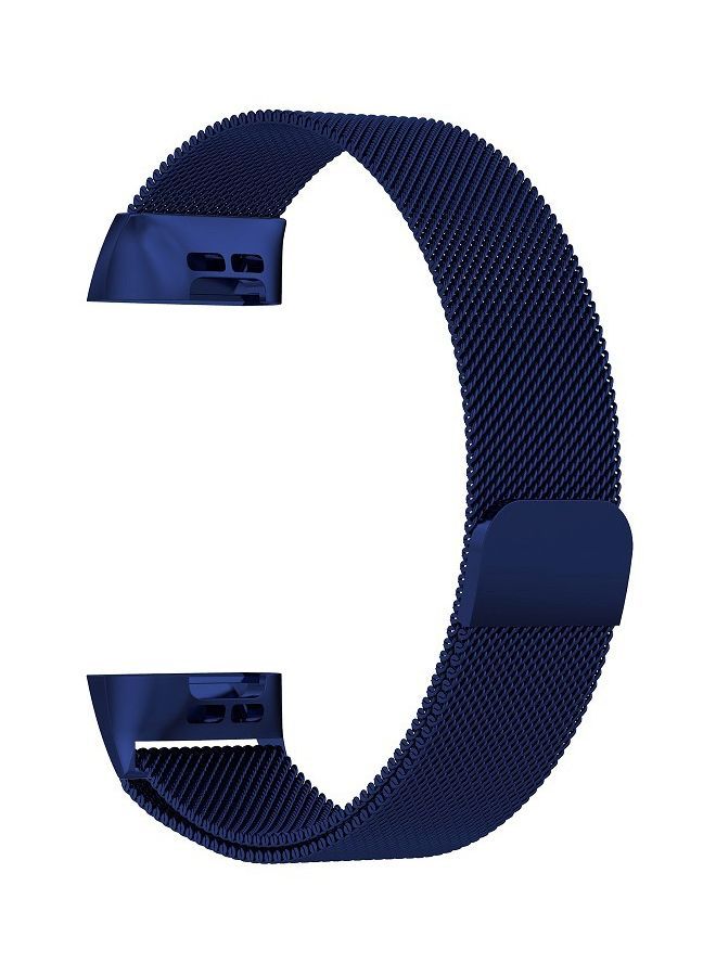 NIBEMINENT Magnet Wrist Strap For Fitbit Charge 3 Blue  - Image 2
