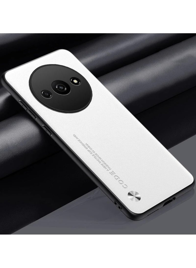 general Compatible with Xiaomi Redmi A3 Case, Soft TPU Artificial Leather case, Ultra-Light Camera Protection Leather Cover Case for Redmi A3