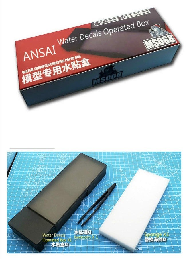 ANSAI Water Decals Sticker Operated Box with Decal Tweezers Model Craft Airplane Hobby Tools - Image 1