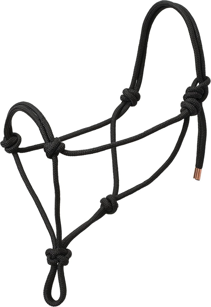 Systematic nationwide ship Weaver Leather 35-7799-R1 Diamond Braid Rope Halter, Black, Average Horse Home & light industrial compatible