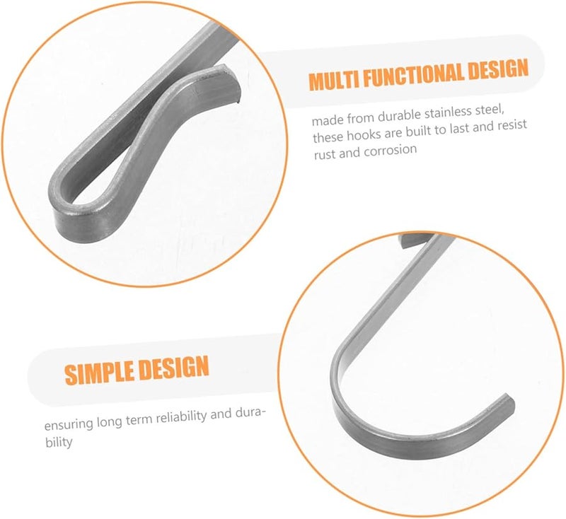 خطافات J الفولاذ المقاوم للصدأ ثقيلة الواجب 20 قطعة للمطبخ الحمام مكتب التخزين - Image 4