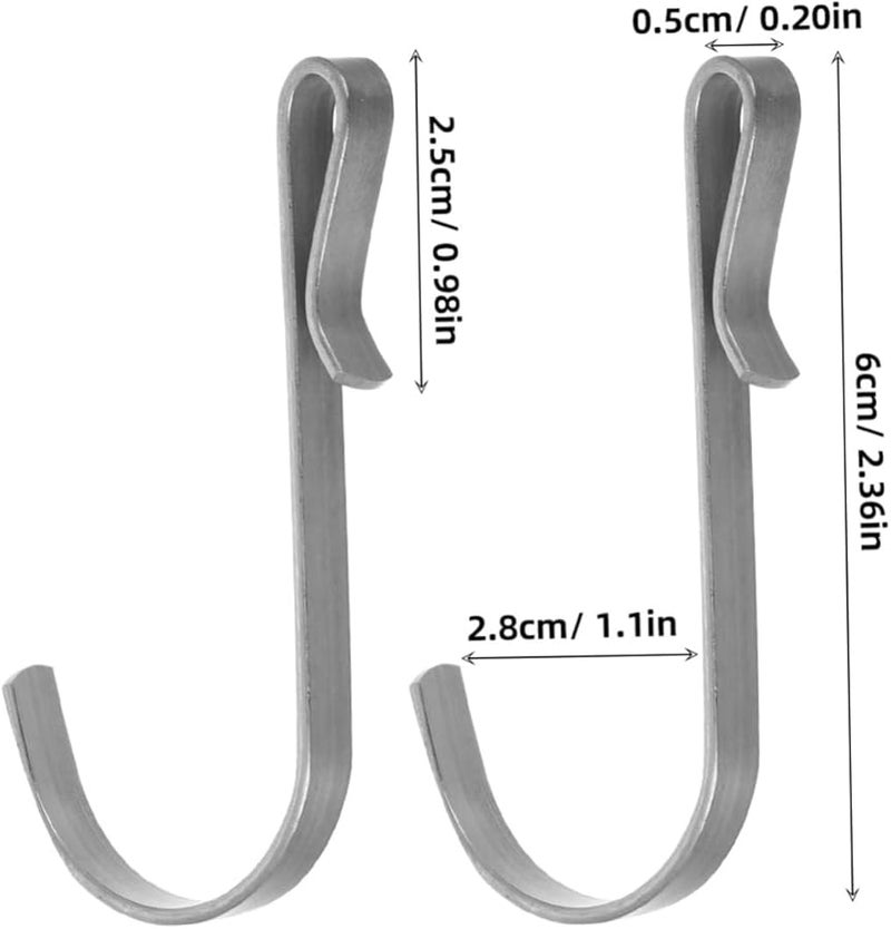 خطافات J الفولاذ المقاوم للصدأ ثقيلة الواجب 20 قطعة للمطبخ الحمام مكتب التخزين - Image 3