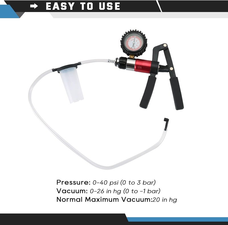 ATPEAM 21PCS Brake Bleeder Kit Hand Held Vacuum Pressure Pump with Adapters - Image 5