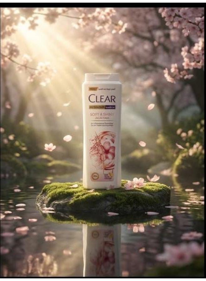 CLear Women's Anti Dandruff Shampoo Soft & Shiny 600 ML Promo - Image 3