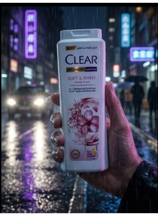 CLear Women's Anti Dandruff Shampoo Soft & Shiny 600 ML Promo - Image 4