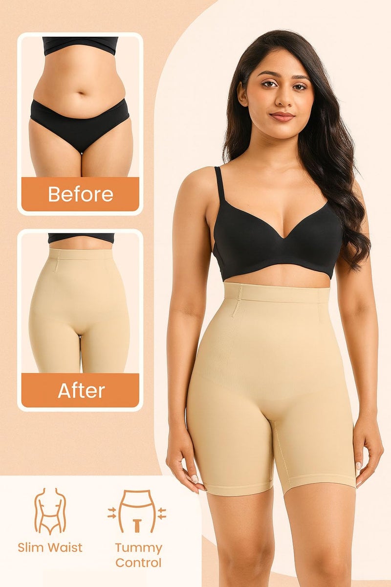 HSR Tummy Control Shapewear for Women Butt Lifting Shapewear High Waist Body Shaper Shorts Seamless Thigh Slimmer (Fits Waist : 30 to 39 Inch) - Image 4