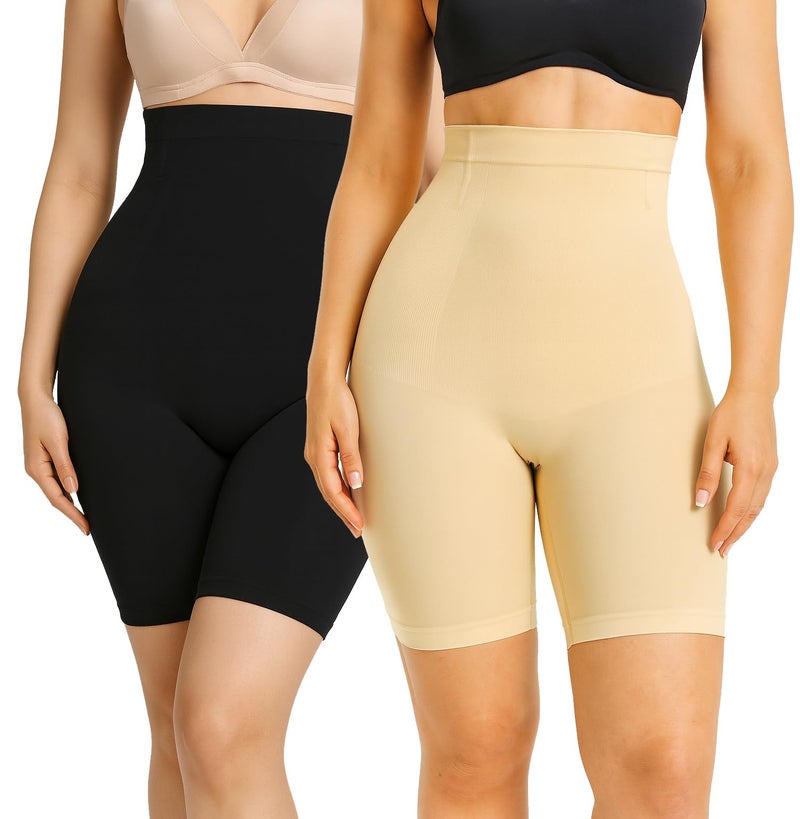 HSR Tummy Control Shapewear for Women Butt Lifting Shapewear High Waist Body Shaper Shorts Seamless Thigh Slimmer (Fits Waist : 30 to 39 Inch) - Image 1