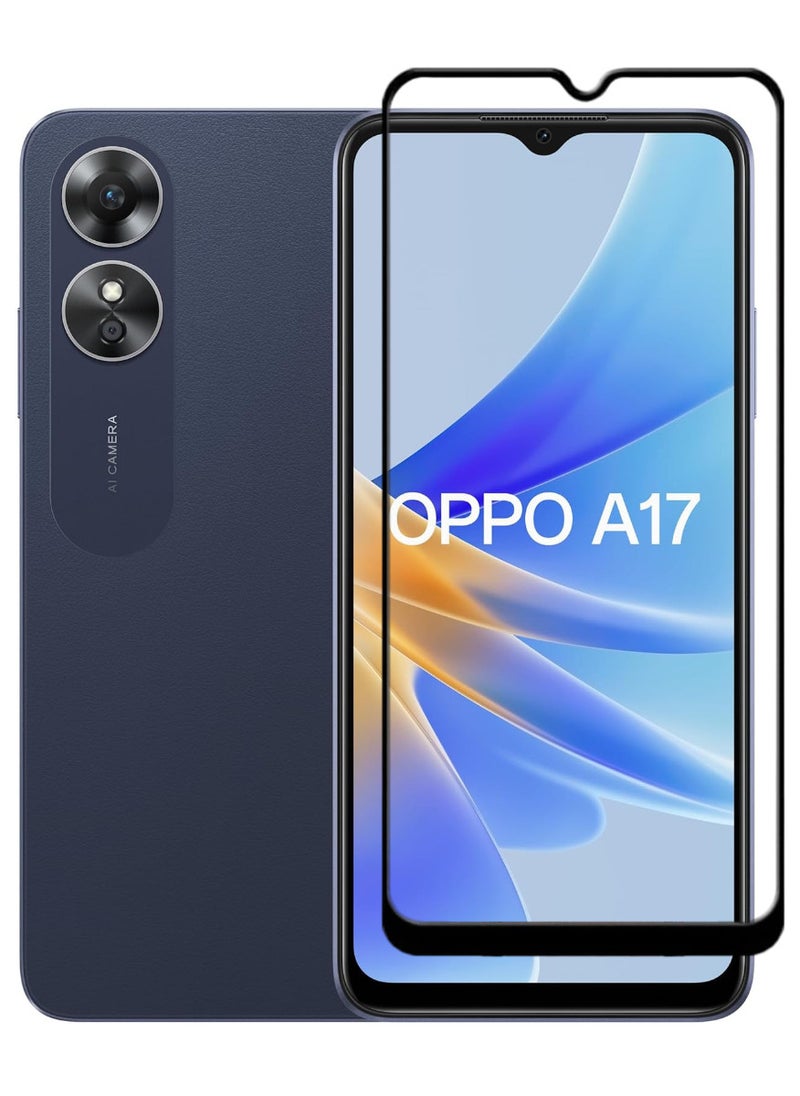 ACLIX Antistatic ESD Dustproof Premium Quality High Definition Tempered Glass Screen Protector Designed For Oppo A17 - Image 1