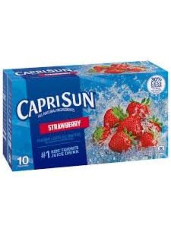 Capri-Sun Strawberry Fruit Juice Drink – Pack of 6 | Refreshing Strawberry Flavor | Ready to Drink | Kids-Friendly Juice Pouches - Image 4