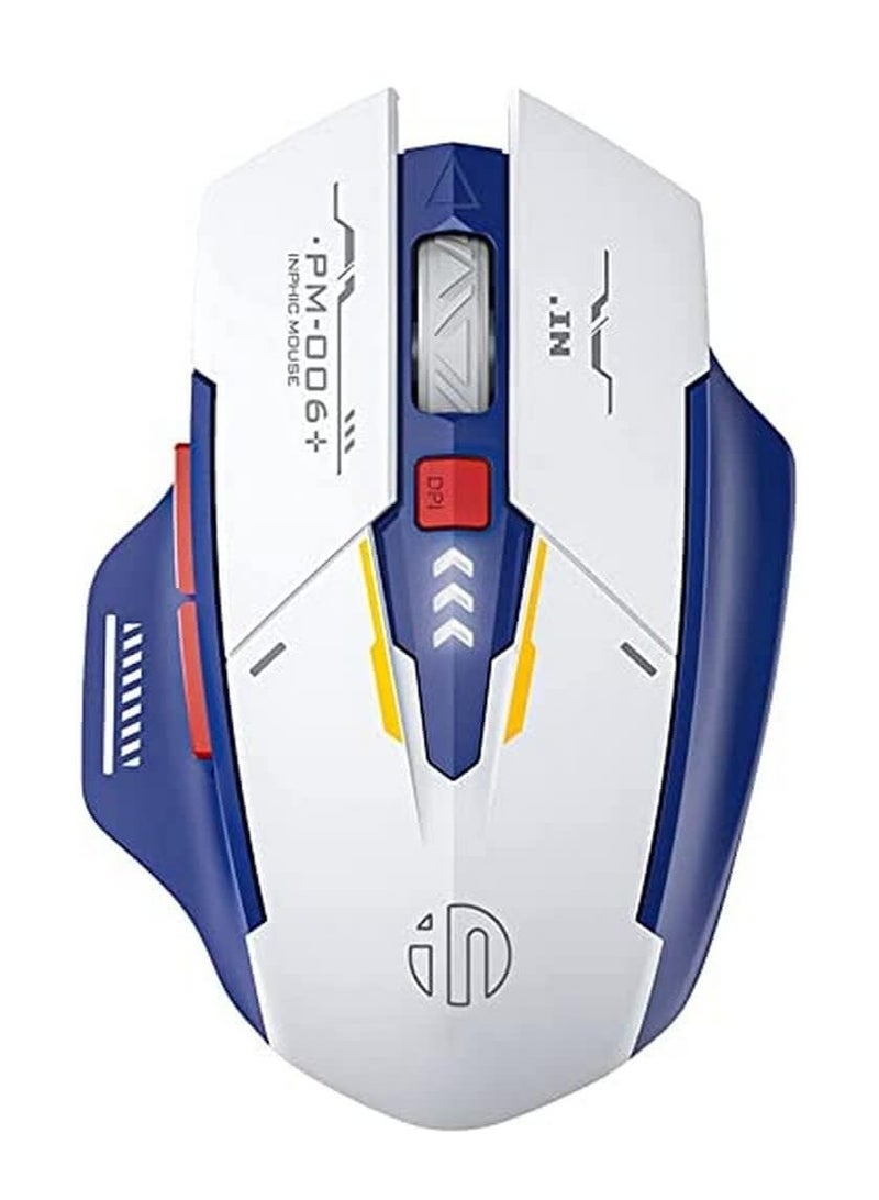 inphic F9 Wireless Mouse Rechargeable Sci-Fi Mecha Style 2400dpi Silent Office Mouse 2.4G Mice For Laptop PC with 2.4G USB Receiver - Image 2