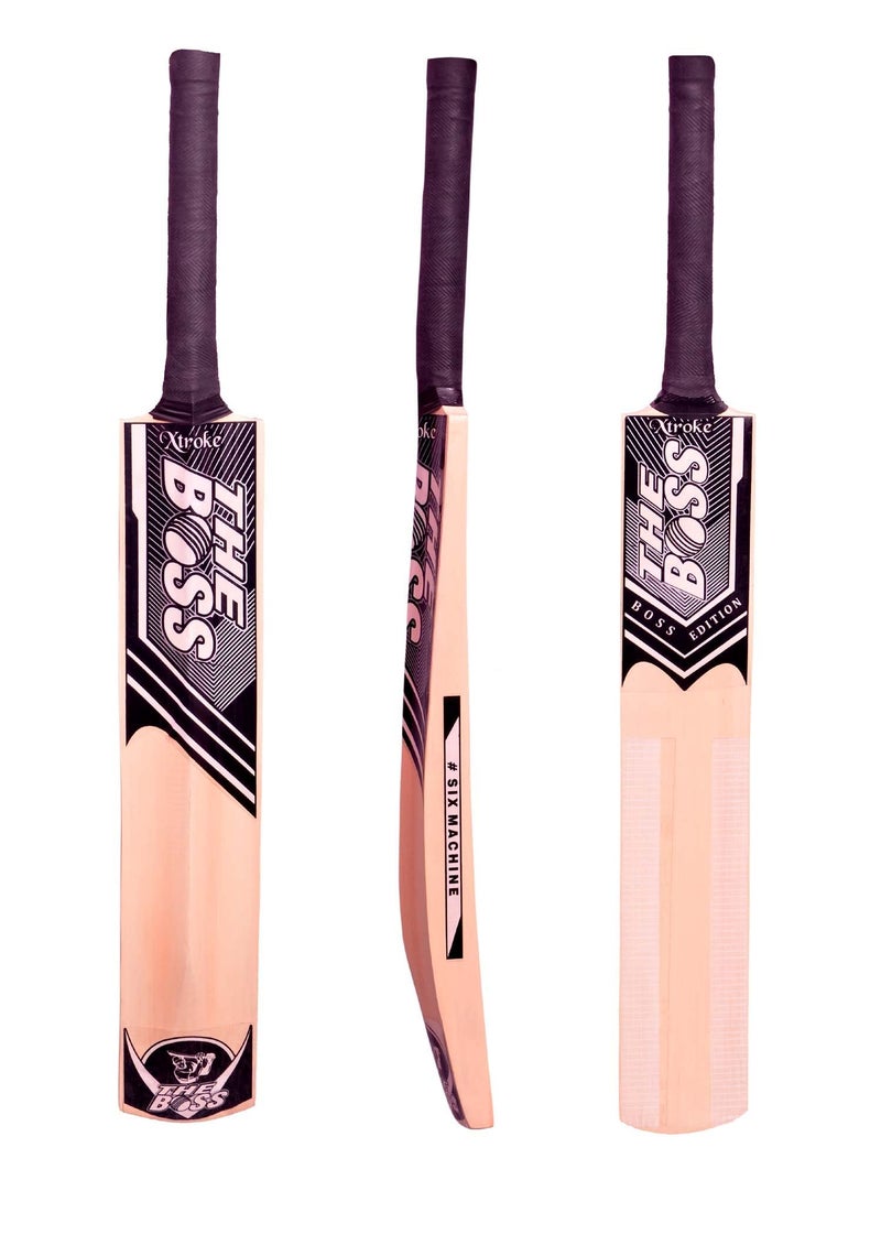 XTROKE The Boss Edition Popular Willow Cricket Bat with Red Tennis Ball for Boys and Girls Advance Play (Full Size) - Image 5