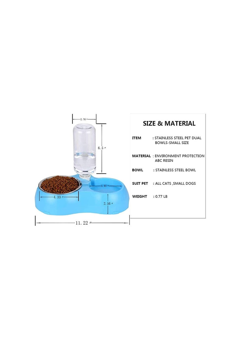 Pet Dog Cat Water Dispenser Feeding Bowl (Blue) - Image 4