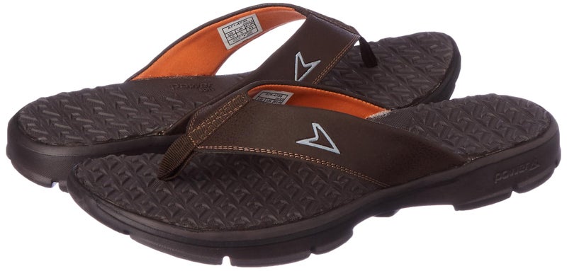 Power Soft E Men's Brown Flip Flops - 9 UK (8714739) - Image 2