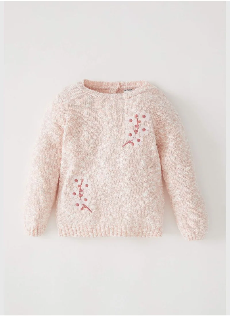 DeFacto Floral Embroidered Knit Jumper