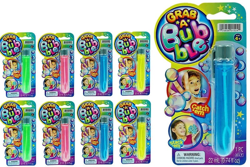 JARU Grab a BubbleTouchable Mini Bubbles Wand Toy 8 Pack Assorted Colors Outdoor Summer Toy Entertainment for Kids Party Favor Birthday Party Easter Basket Stuffers Bulk 15248p - Image 2