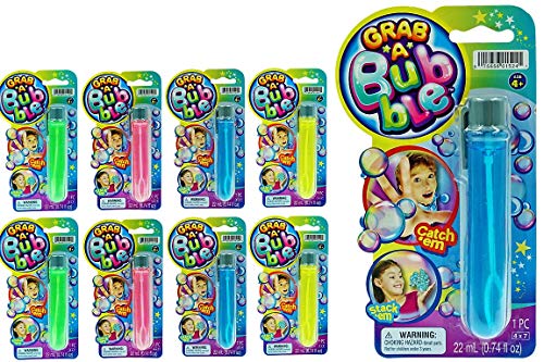 JARU Grab a BubbleTouchable Mini Bubbles Wand Toy 8 Pack Assorted Colors Outdoor Summer Toy Entertainment for Kids Party Favor Birthday Party Easter Basket Stuffers Bulk 15248p - Image 1