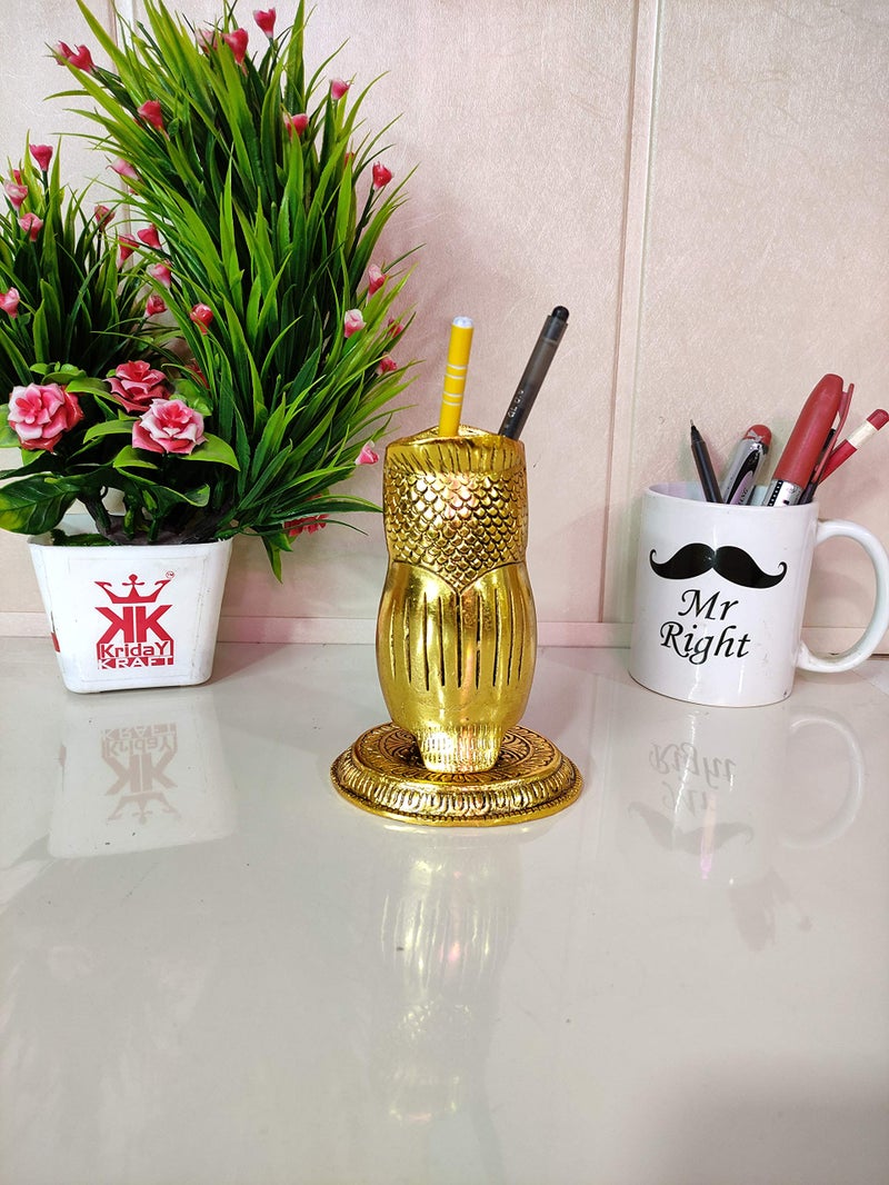 KridayKraft Metal Owl Shape Beautiful Pen Stand/Holder Decorative for Home, Office & Table Gift for have House Warming, Birthday... - Image 5