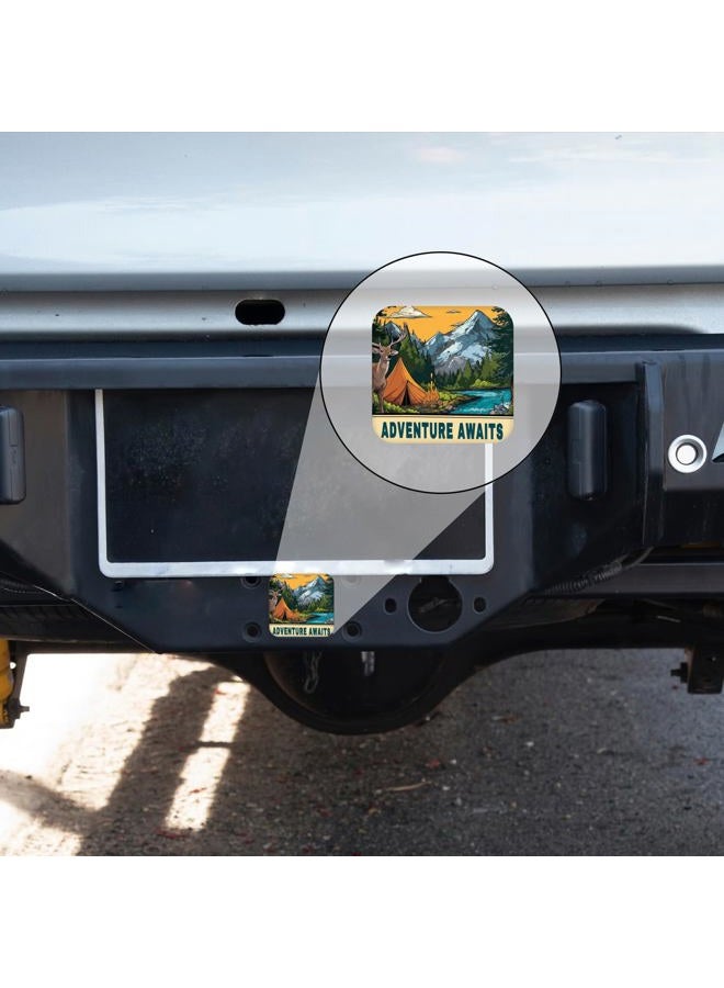 PATBIXES Hitch Cover Fits for 2-Inch Hitch,Adventure Awaits Design Trailer Hitch Cover Tube Plug Insert,Car Exterior Accessories, Receiver Tube Hitch Plug - Image 4