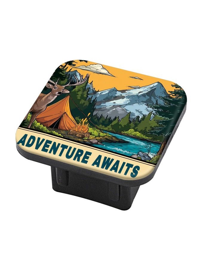 PATBIXES Hitch Cover Fits for 2-Inch Hitch,Adventure Awaits Design Trailer Hitch Cover Tube Plug Insert,Car Exterior Accessories, Receiver Tube Hitch Plug - Image 1