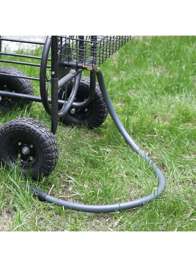 WORTH Garden 3/4in. x 5ft Short Hose - 3/4" x5' Replacement Leader Hose for Hose Reel - Grey Durable PVC Non Kinking Heavy Duty Water Hose with Brass Hose Fittings - 12-Year Warranty - Image 5