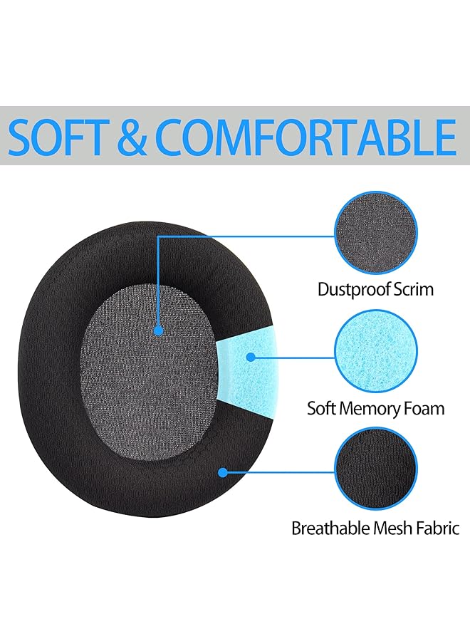 erorex Replacement Ear Pads For Steelseries Arctis Pro Arctis 5 Arctis 3 Memory Foam Earpads Wireless Game Headphone Black - Image 5