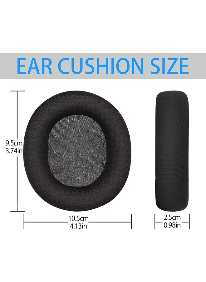 erorex Replacement Ear Pads For Steelseries Arctis Pro Arctis 5 Arctis 3 Memory Foam Earpads Wireless Game Headphone Black - Image 4