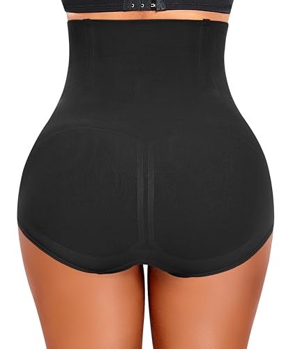Werena Tummy Control Shapewear Panties For Women Seamless High Waist Shaping Body Shaper Girdle Underwear (#1 Black,Large) - Image 2