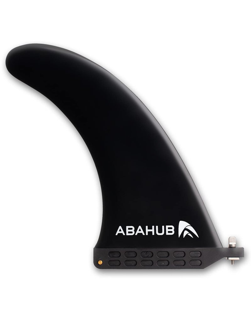 Abahub أباهوب زعنفة مركزية فردية 9 بوصة، بدون برغي أداة، زعانف بديلة مقواة بالألياف الزجاجية 9 بوصة للوحة التزلج، لوحة التجديف الوقوف، لوح طويل، أسود - Image 1