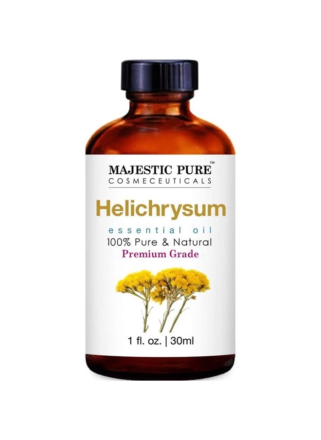 Majestic Pure - Helichrysum Essential Oil, Premium Grade, Pure and Natural, for Aromatherapy, Massage, Topical & Household Uses, 1 fl oz - Image 1