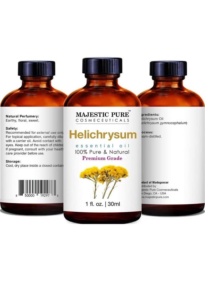 Majestic Pure - Helichrysum Essential Oil, Premium Grade, Pure and Natural, for Aromatherapy, Massage, Topical & Household Uses, 1 fl oz - Image 1