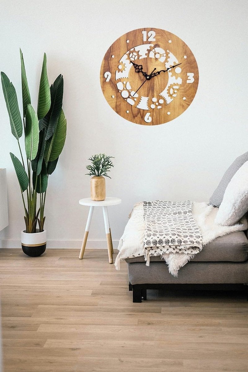 ADK Printed Designer Latest Wooden Digital Wall Clock Without Glass for HomeLiving RoomBedroomKitchen and Office Multicolor2 153 - Image 5