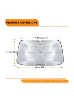 PRIMO PLUS Foldable Car Windshield Sun Shade  - Image 3