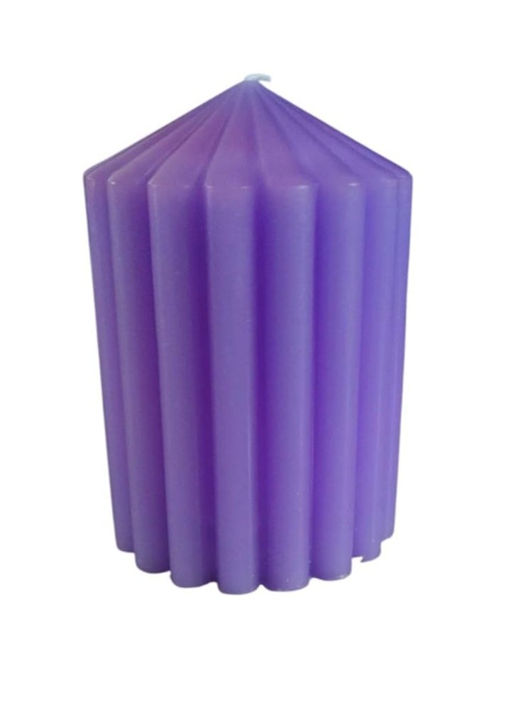Spaceshoop Ribbed Pillar Wax Scented Candle for Home Decoration Gift Birthday Valentine's Day Wedding Christmas  - Image 1
