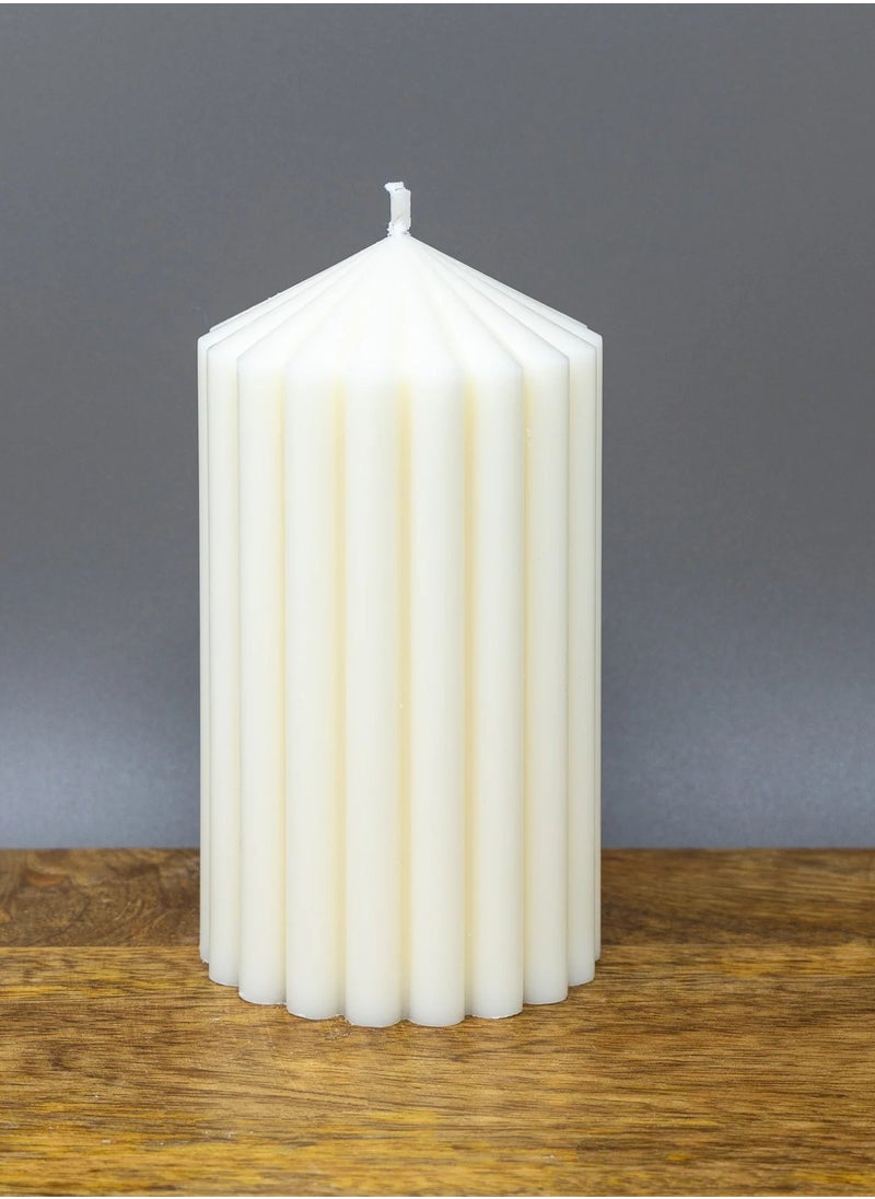 Spaceshoop Ribbed Pillar Wax Scented Candle for Home Decoration Gift Birthday Valentine's Day Wedding Christmas  - Image 4