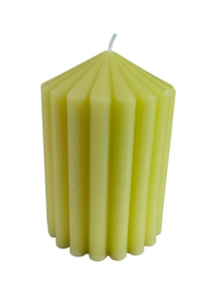 Spaceshoop Ribbed Pillar Wax Scented Candle for Home Decoration Gift Birthday Valentine's Day Wedding Christmas  - Image 2