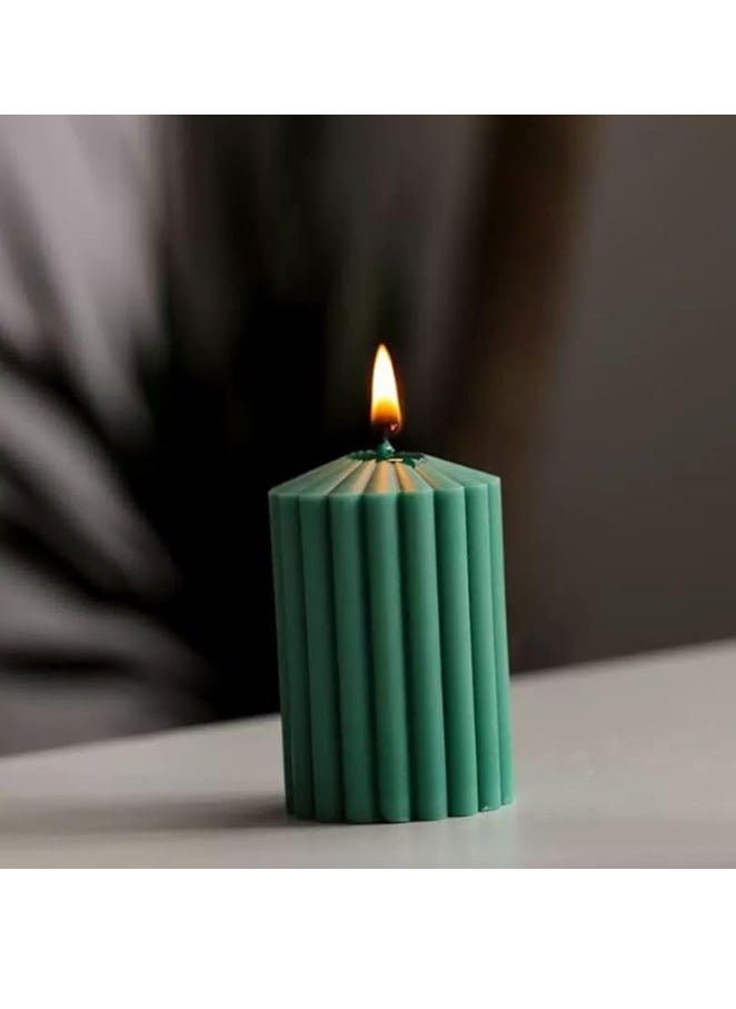 Spaceshoop Ribbed Pillar Wax Scented Candle for Home Decoration Gift Birthday Valentine's Day Wedding Christmas  - Image 3