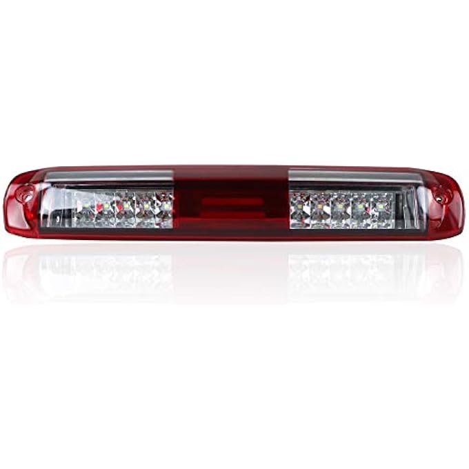 Tresound For 9907 Chevrolet Chevy Silverado Gmc Sierra 1500 2500 3500 Hd Classic Led Third 3Rd Brake Light Rear Cargo Lamp High Mount Stop Light Chrome Housing Red - Image 3